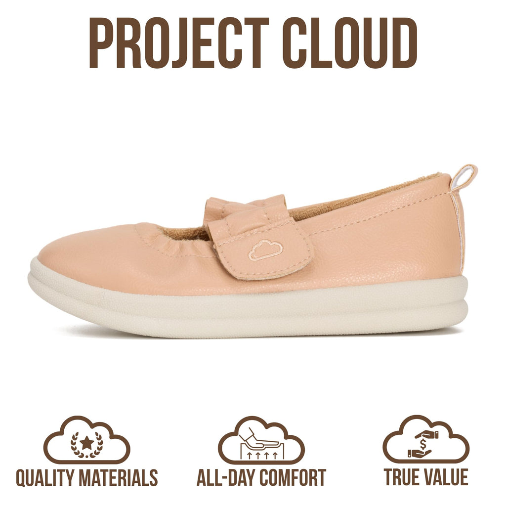Project Cloud Toddler Shoes Non-Slip Mary Jane Flat Shoes for Girls - Lightweight Girls Shoes with Soft & Plush Foam Insole - Mary Janes Kids Shoes & Girls Sneakers (Taylor, BLUS,5T)