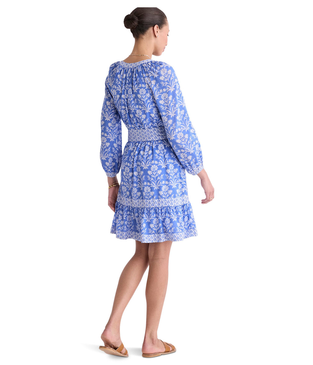 vineyard vines Lucy Mini Dress, Floral Breaker Blue, XXS