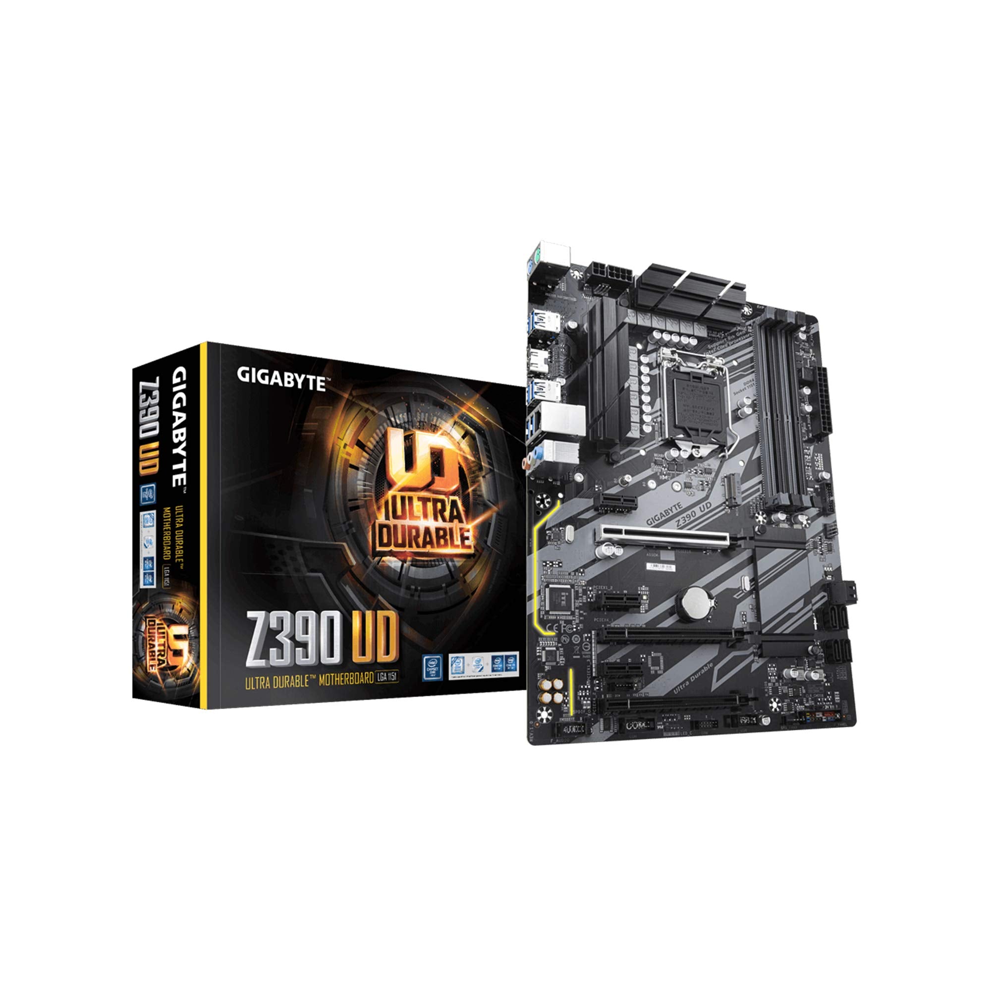 GIGABYTE Z390 UD (LGA 1151 (300 Series) Intel Z390 SATA 6Gb/s ATX Intel Motherboard for Cryptocurrency Mining with Above 4G Decoding, 6 x PCIe Slots)