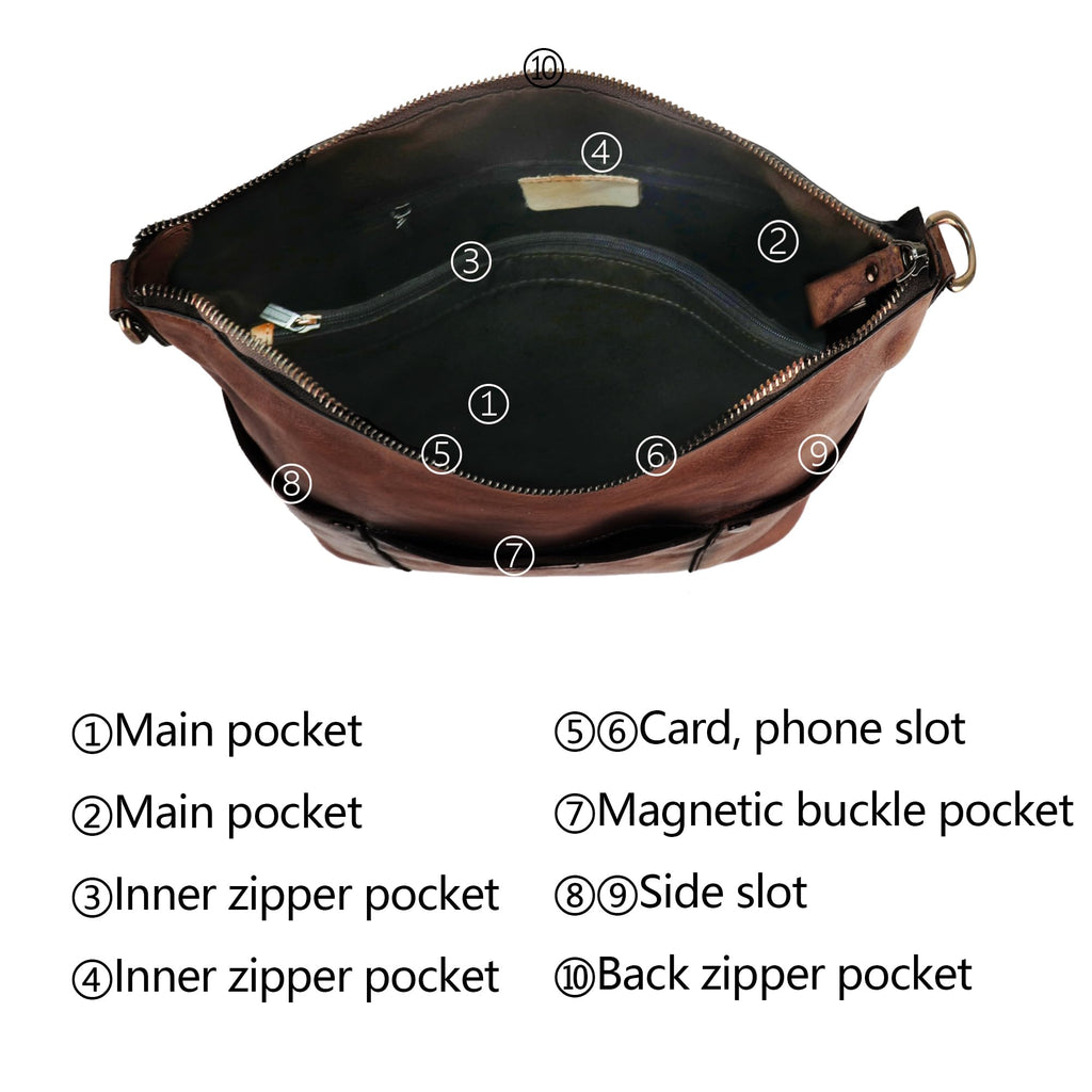 Hobo Bag for Women Crossbody Bag Purse and Handbag Leather Shouler Bags