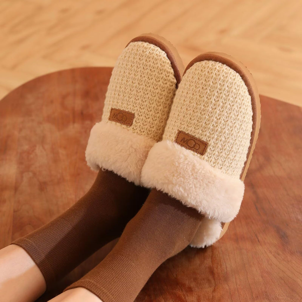 OOW Cozy House Slippers for Women with Memory Foam Soft Warm Fuzzy Slippers Women Home Womens Slipper Shoes for Indoor