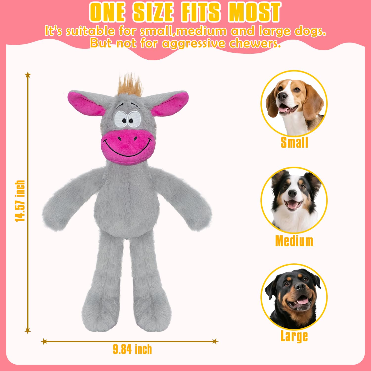 LSSYYQQ Squeak Dog Toys,Plush Chew Toys for Large Dogs, Crinkle Stuffed Animal Tail,Hands,Ears,Squeaky Interactive Toys for Small Medium Dogs,Keep Them Busy,not for Aggressive chew Dogs