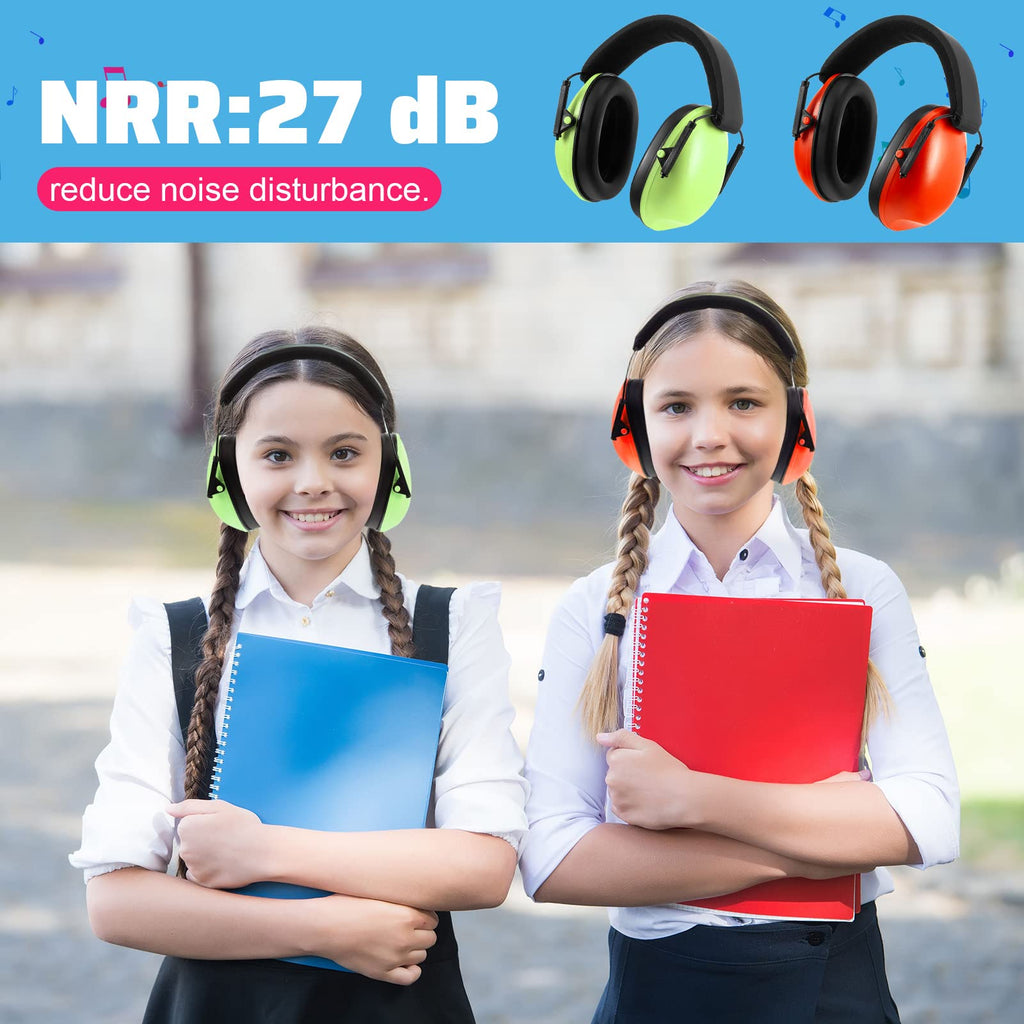 Amylove 12 Pcs Kids Ear Protection Noise Cancelling Headphones Ear Muffs Bulk 27db Adult Noise Reduction Hearing Earmuff (Universal Fit (kids & Adults),Classic Style)