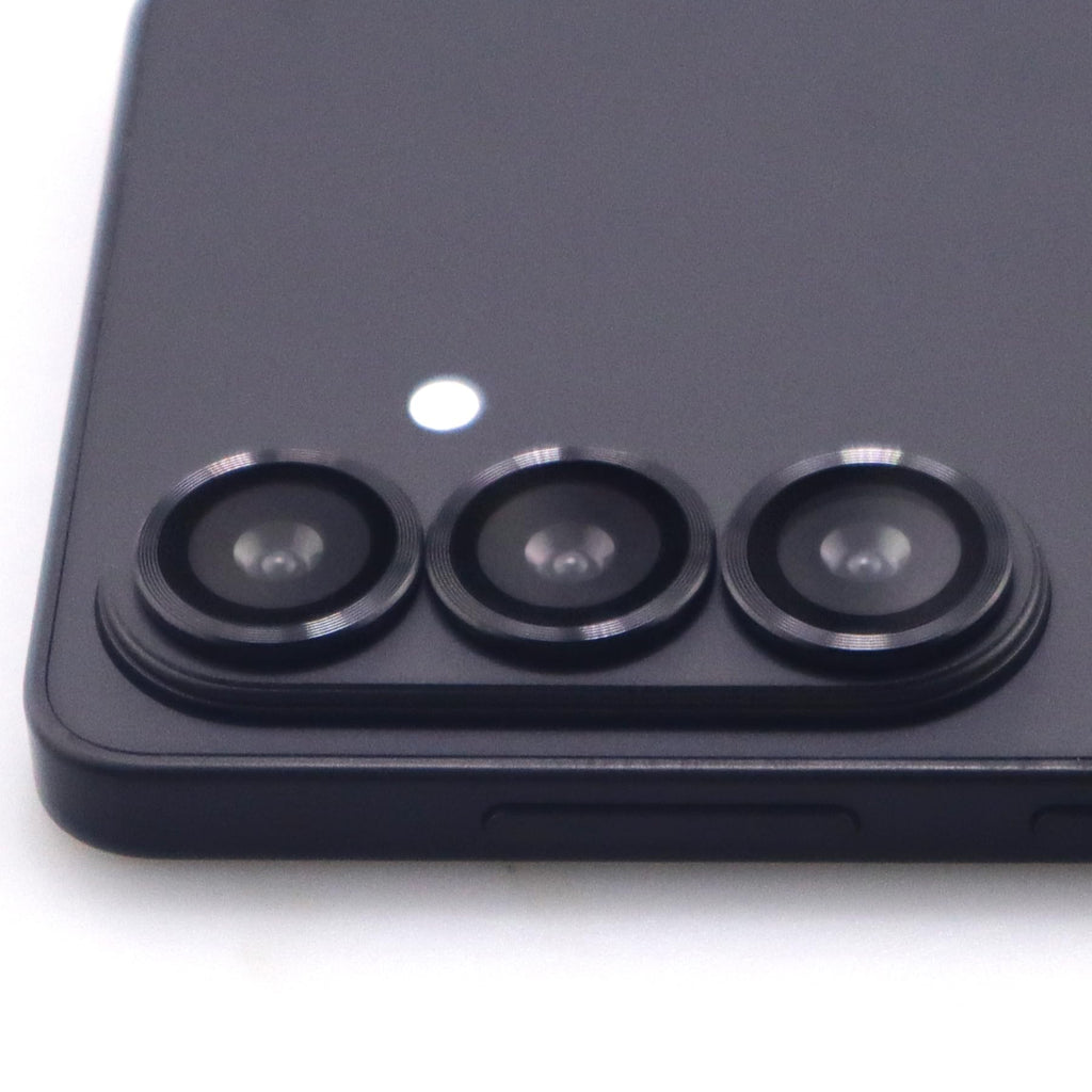 Luxqlo for Samsung Galaxy S26 / S26 Plus Camera Lens Protector Metal Ring Tempered Glass Lens Cover Accessories (Black)