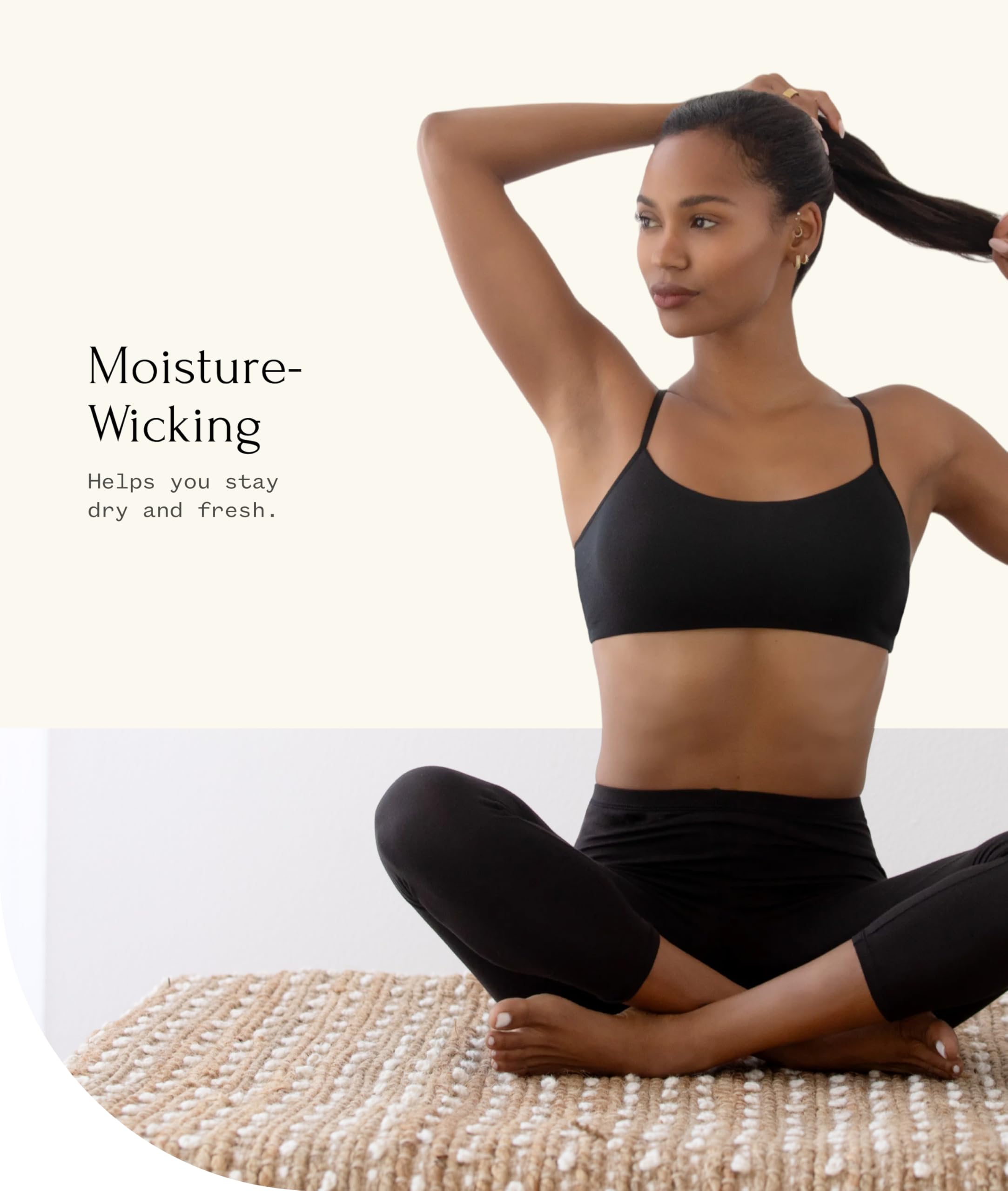 Felina Women's Cotton Modal Capri Leggings - Super Soft, Lightweight, Breathable for Fitness, Yoga, and Everyday Wear Black