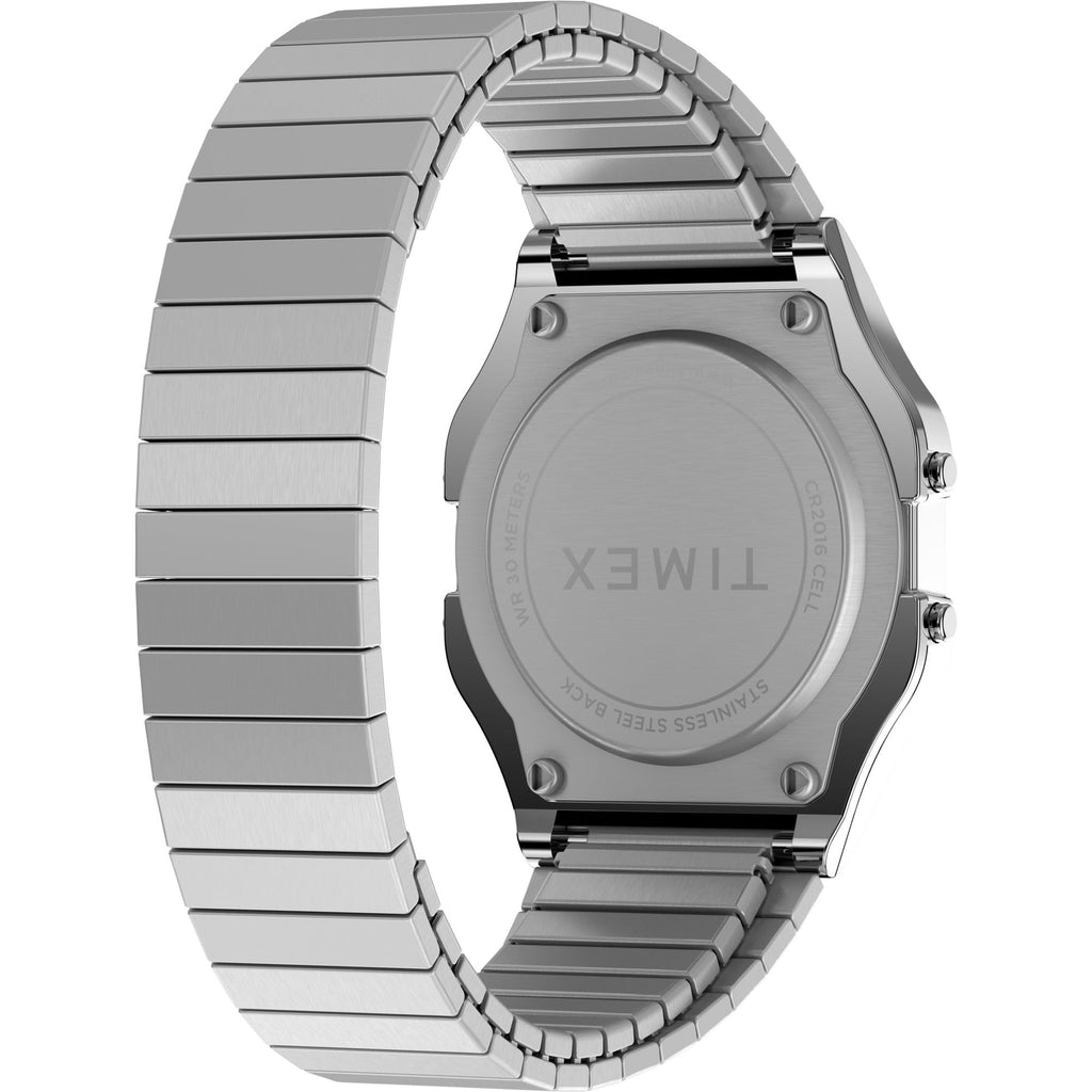 Timex Men's T78587 Classic Digital Silver-Tone Stainless Steel Expansion Band Watch