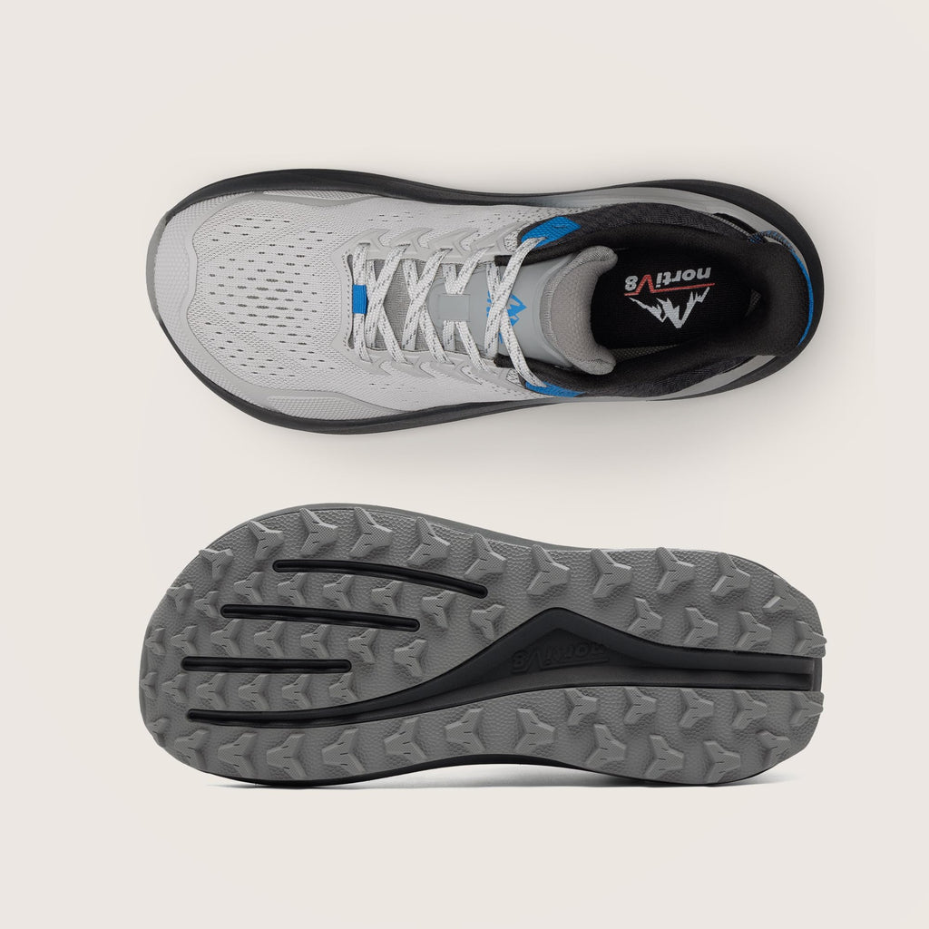 NORTIV 8 Men's Wide Toe Box Trail Running Shoes Cushion Walking Barefoot Tennis Workout Gym Cross Training Shoe Fashion Sneakers Whitney,Size 13,Black/Light Grey,SNRS25001M