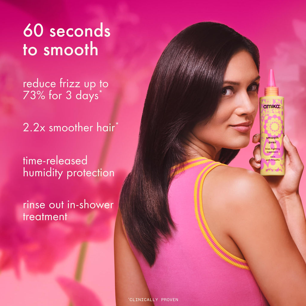 amika season's smoothing anti-frizz set | exclusive limited edition set with humidity protection for smooth, frizz-free hair