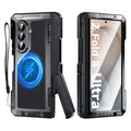 Libeagle Rugged Armor Magnetic Case for Samsung Galaxy Z Fold 8 Ultra, Military Grade Drop Protection, Full Hinge Cover, Built-in Screen Protector & Kickstand, Metal Shockproof Protective Case, Black