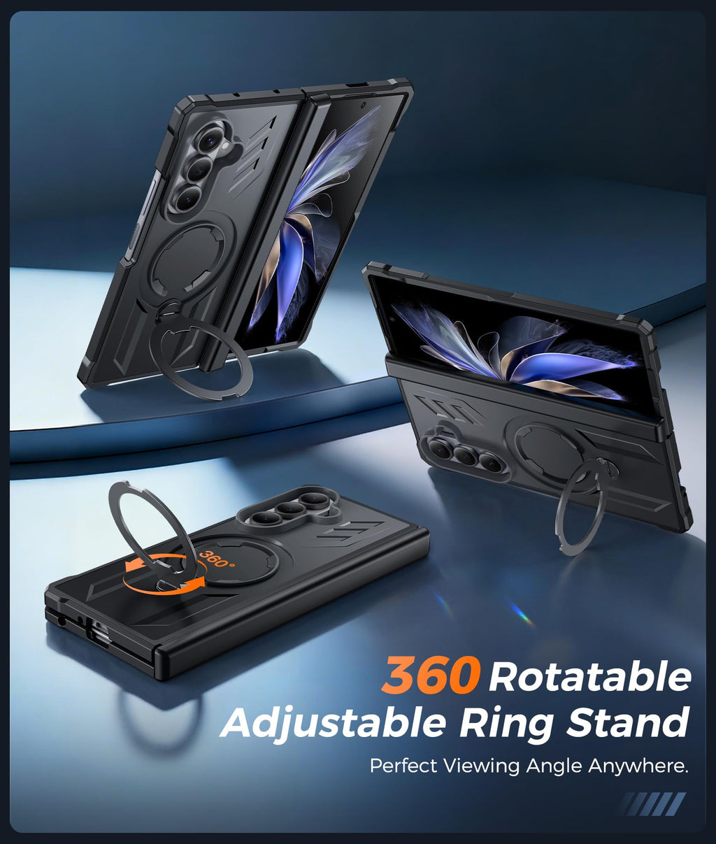 FNTCASE for Samsung Galaxy Z Fold 8 Ultra Case with 360 Magnetic Stand