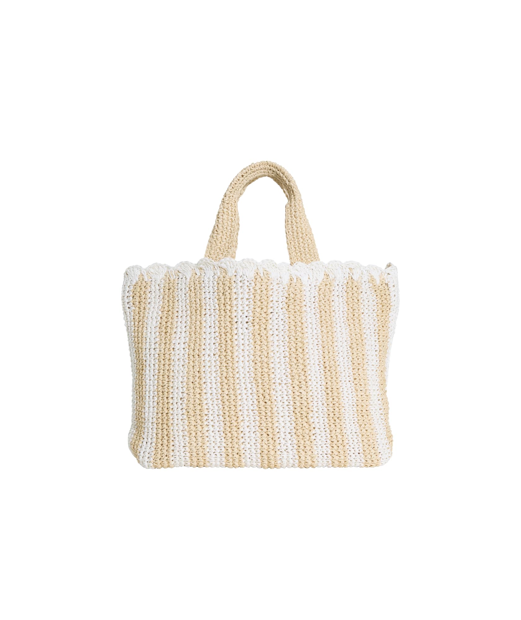 vineyard vines Straw Striped Tote, White Cap, OS