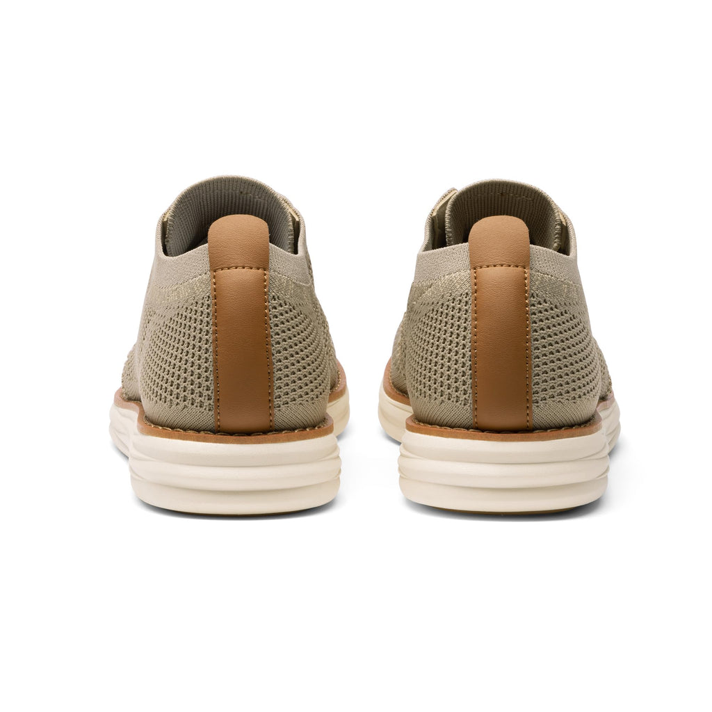Bruno Marc Men's KnitFlex Breeze Mesh Sneakers Oxfords Lace-Up Lightweight Casual Walking Shoes,Size 11,Khaki,GRAND-01
