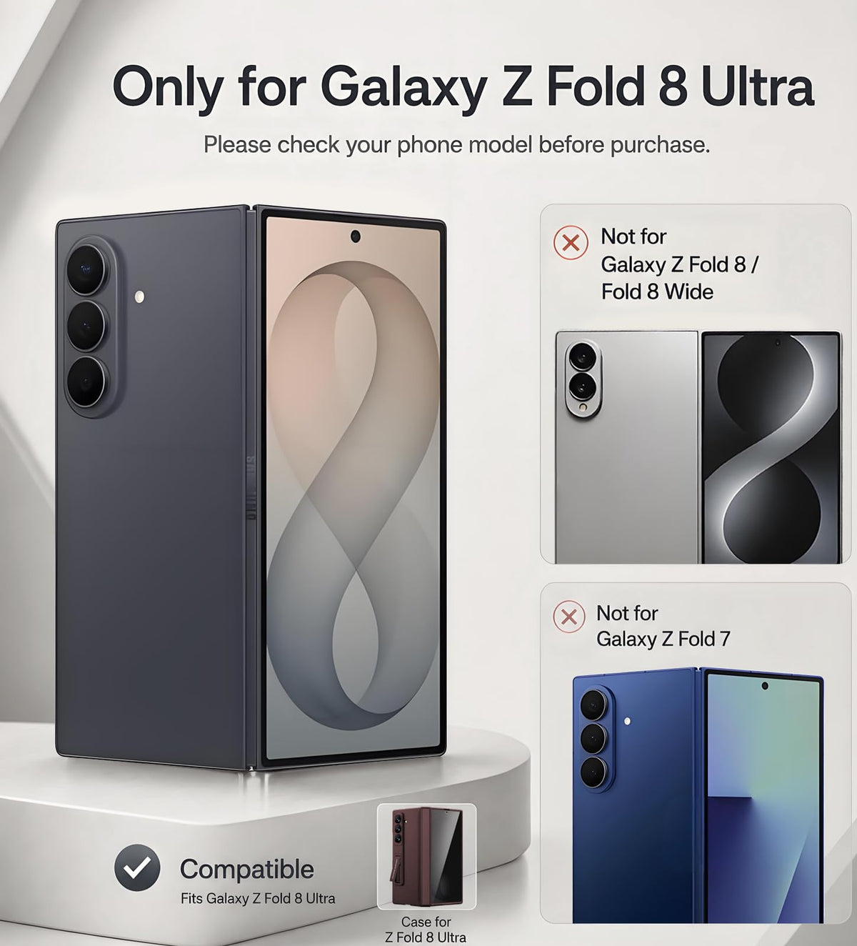 STORMTAL for Galaxy Z Fold 8 Ultra Case with Kickstand, Hinge Protection