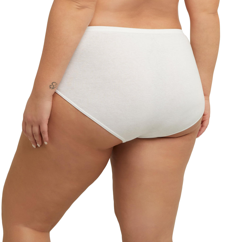 JUST MY SIZE Women's Cool Comfort Cotton Brief 6-Pack (16106P)