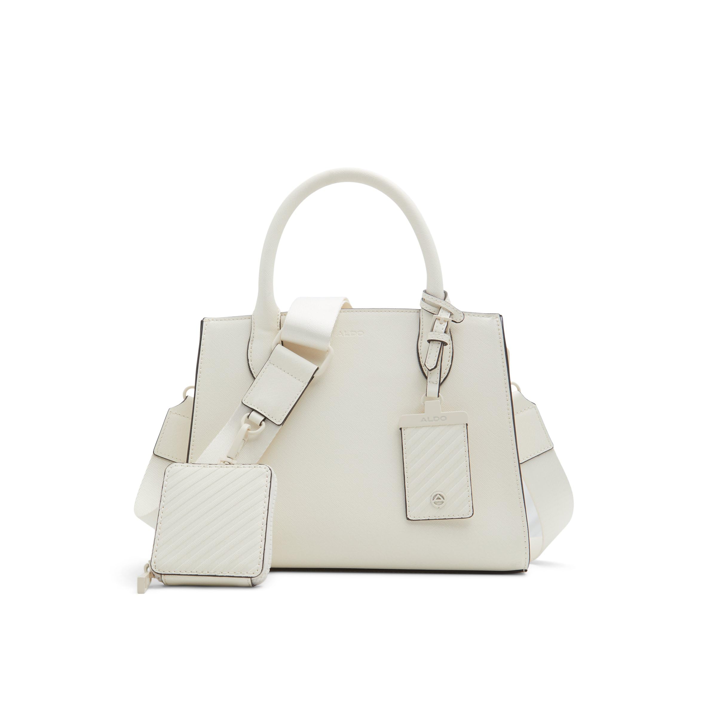 ALDO Women's Cadoanad Satchel Bag, White/Bone