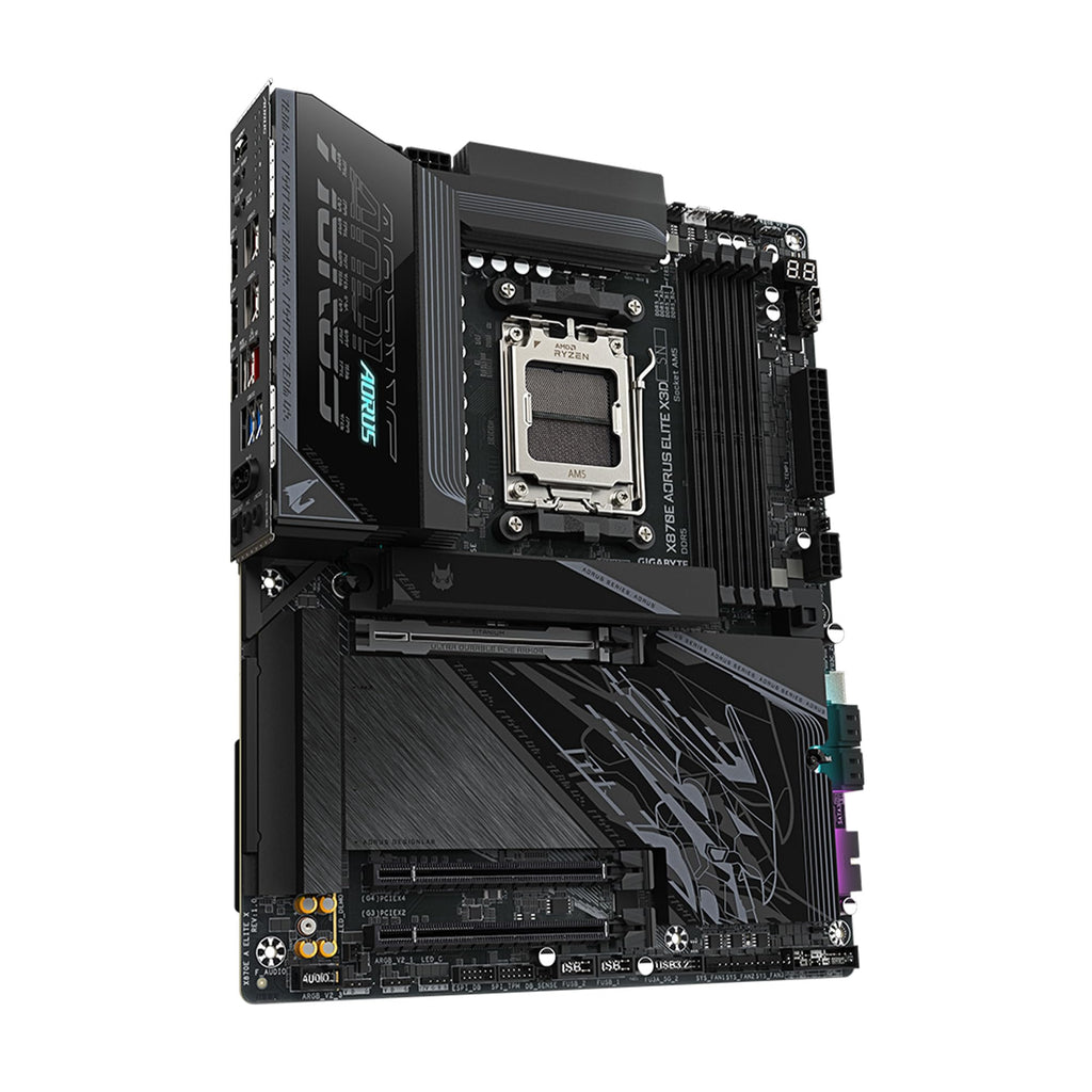 GIGABYTE X870E AORUS Elite X3D AMD AM5 LGA 1718 ATX Motherboard, Supports AMD Ryzen 9000/8000/7000 Series Processors, DDR5, 16+2+2 Power Phase, 4X M.2, PCIe 5.0, WiFi 7, 5 GbE, 5-Year Warranty