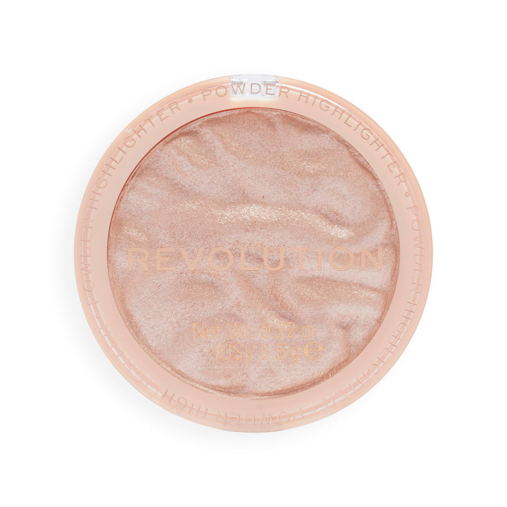 Revolution, Reloaded Pressed Powder Highlighter, Intensely Pigmented for a High Impact Dewy Finish, Just My Type, 0.22 Oz