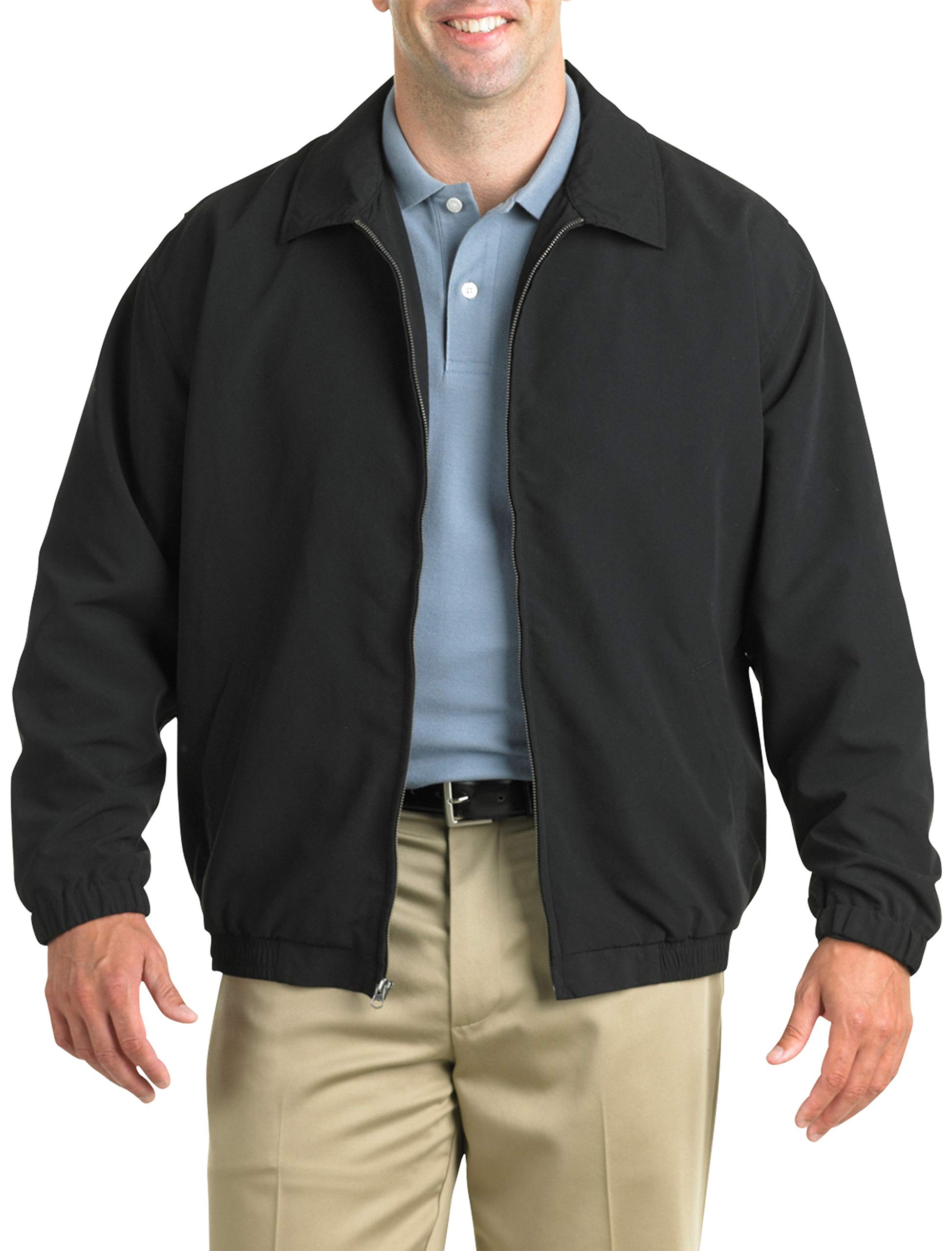 Harbor Bay by DXL Men's Big and Tall Golf Jacket Black 2XLT