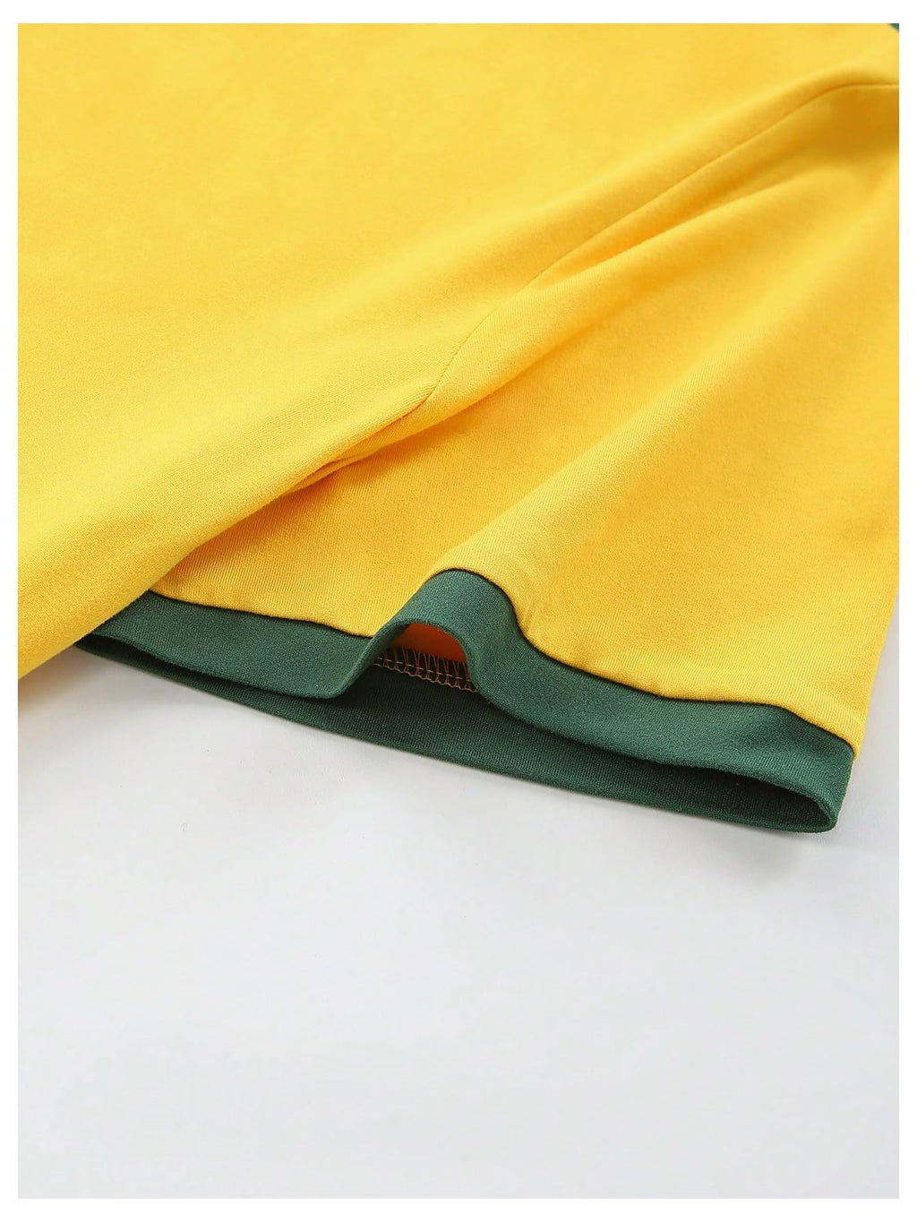 WDIRARA Men's Brazil Soccer Jersey Crew Neck Graphic T Shirt Short Sleeve Ringer Tee Yellow X-Large