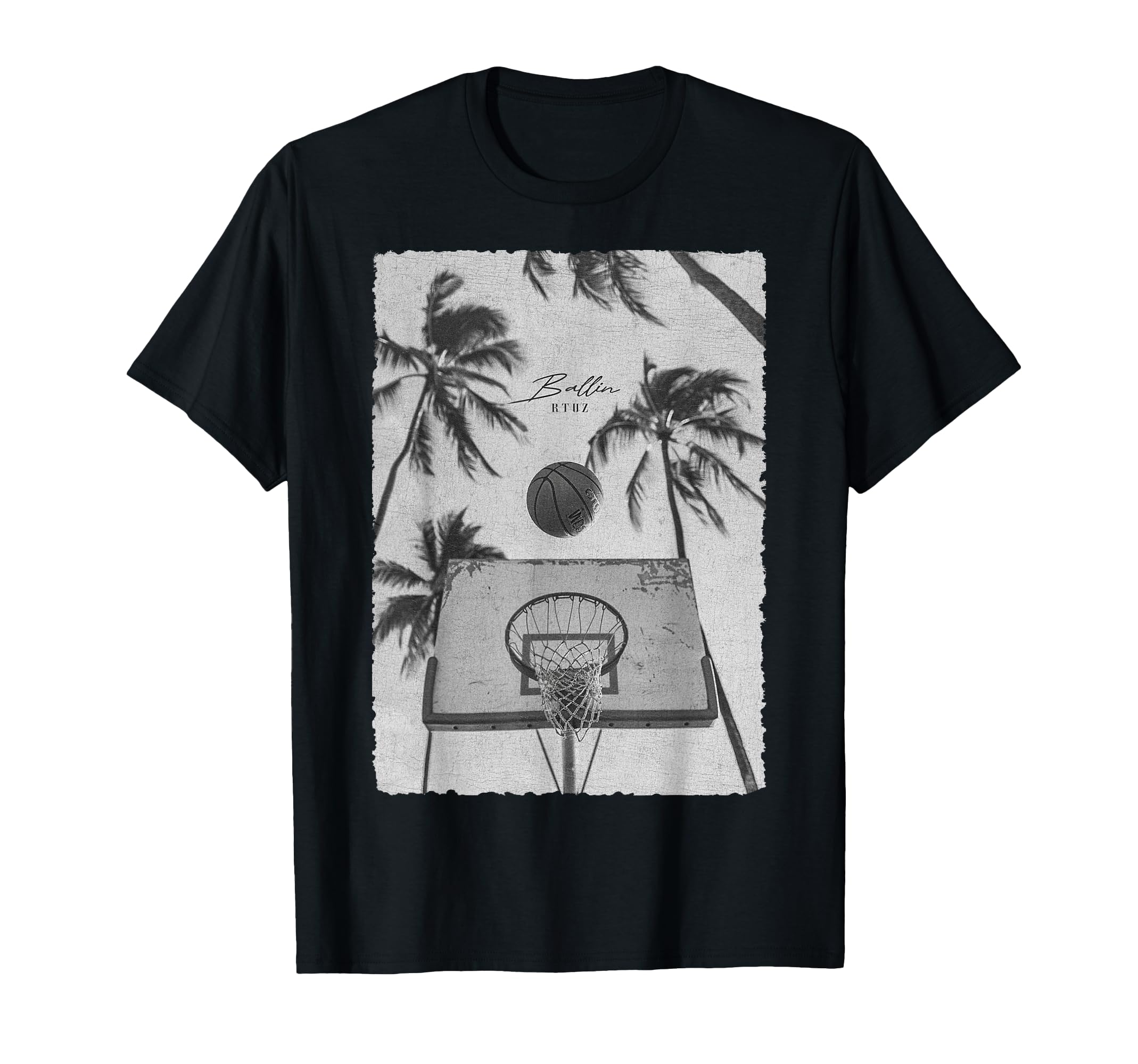 Retro Hip Hop Y2K Vintage Edgy Urban Streetwear Basketball T-Shirt