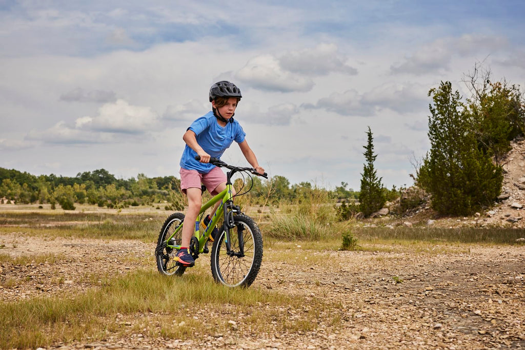 Huffy Stone 20 Inch Mountain Bike, Matte Lime Frame, 6-Speed Shimano Twist Shifting, Front Suspension, Comfort Saddle, 20"/24"/26" Sizes, 6-21 Speeds, Dual Suspension Available