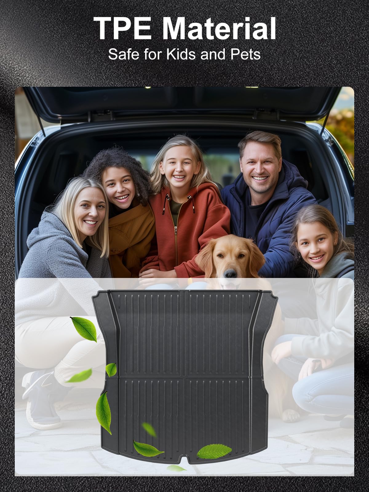 Foronetry Floor Mats for 2025 2024 Tesla Model 3 Highland, All Weather TPE Cargo Liner Floor Mats Frunk Trunk Mats fit Tesla Model 3 Accessories 2024 2025, 6 PCS