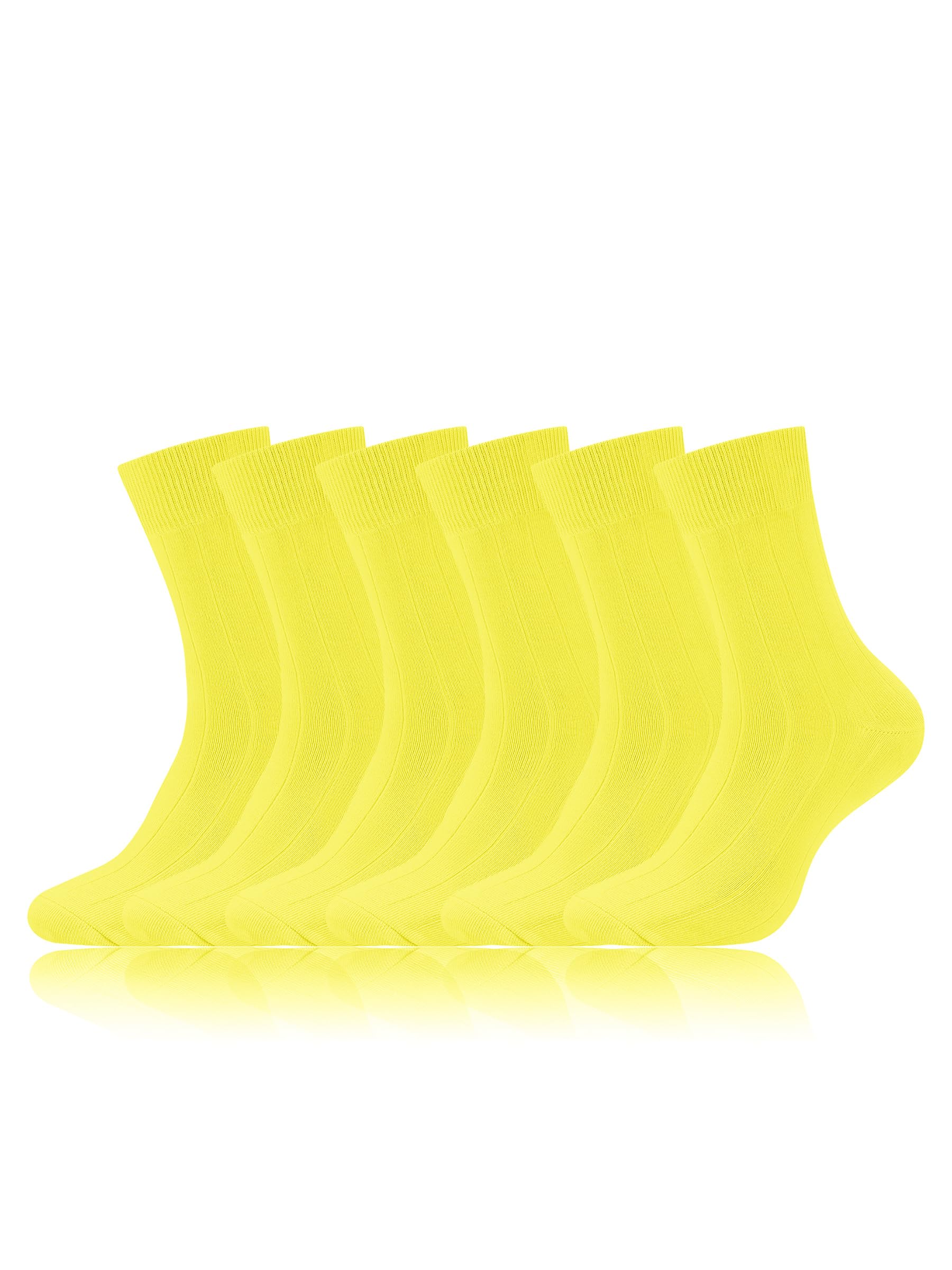 Forony Mens Dress Socks Size 9-11 9-12 8-13 Yellow Cotton Anti Odor Size 8-13 for Suit Business 3 Pack Formal