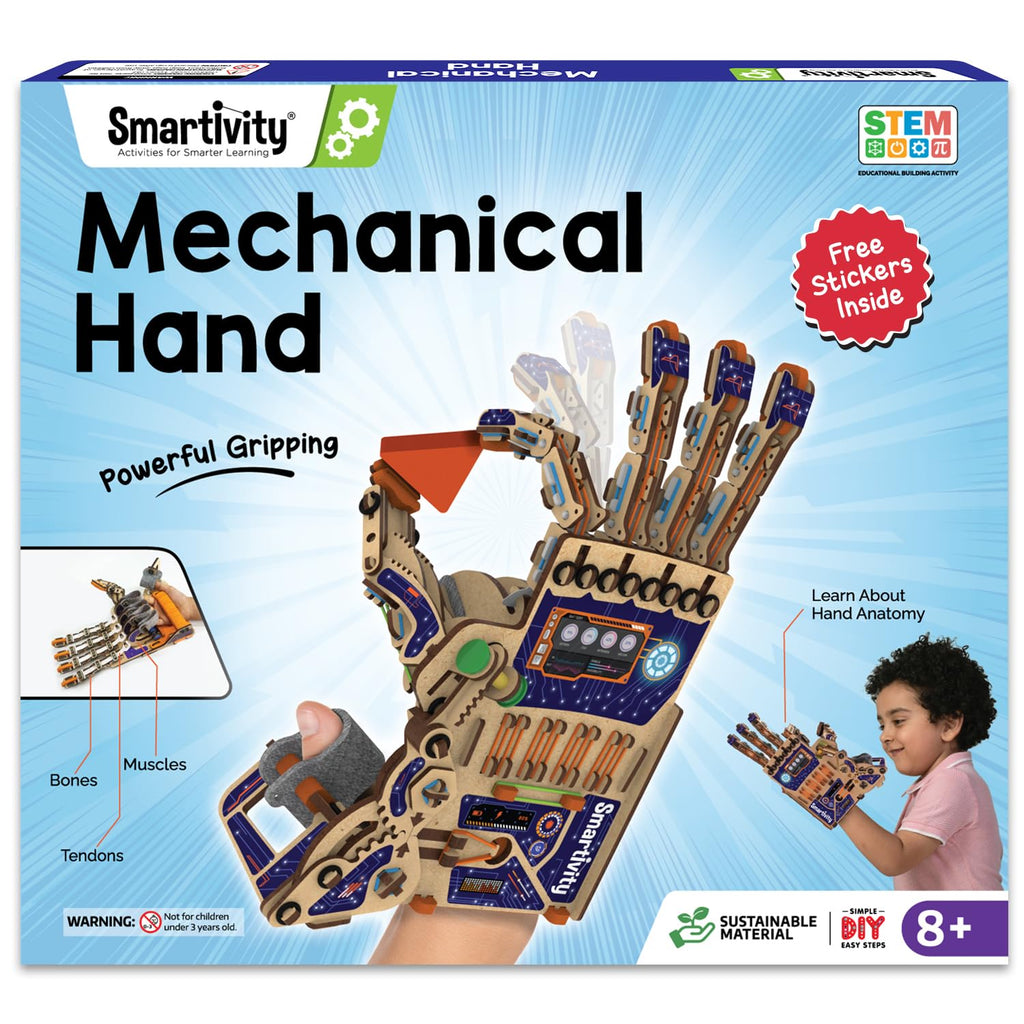 Smartivity DIY Robotic Mechanical Hand STEM Toy for Kids 8-14 Years Old | Parents Choice Award Winner I Birthday Gift for Kids | Engineering Kit for 8, 9, 10, 11, 12, 13, 14 Years Old Boys & Girls
