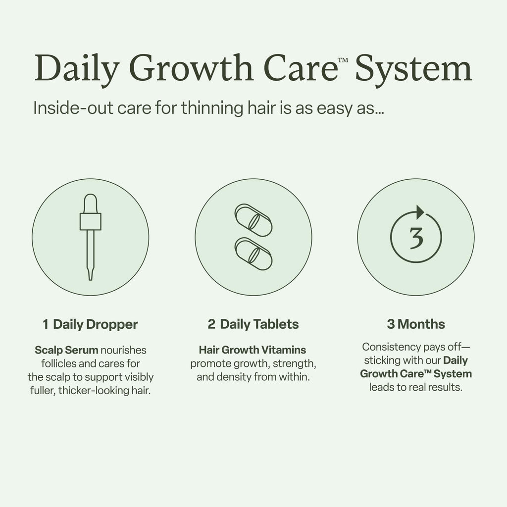 Divi Daily Growth System – Includes Scalp Serum (30ml) & Hair Vitamins (60 Count) – Targets Shedding, Supports Growth & Nourishes Follicles for Fuller, Thicker, Healthy-Looking, 2 Piece Set