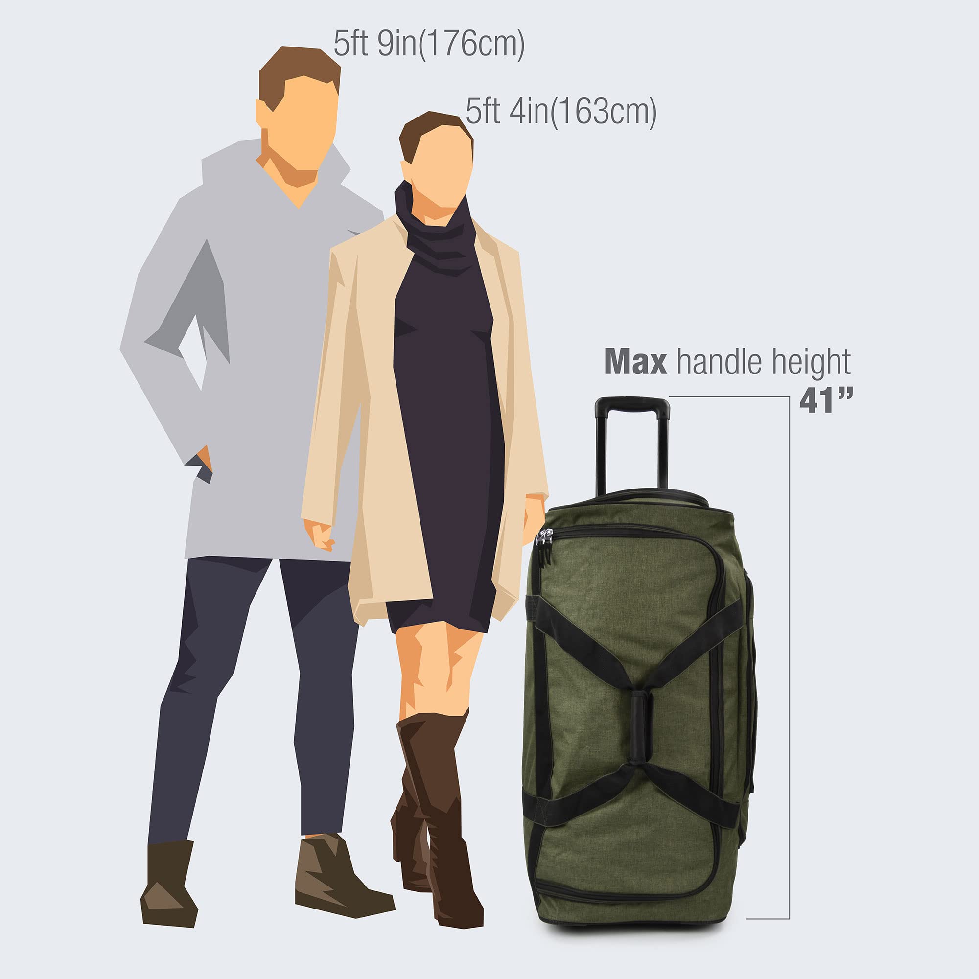 Pacific Gear Duffel Bag with Rolling Wheels