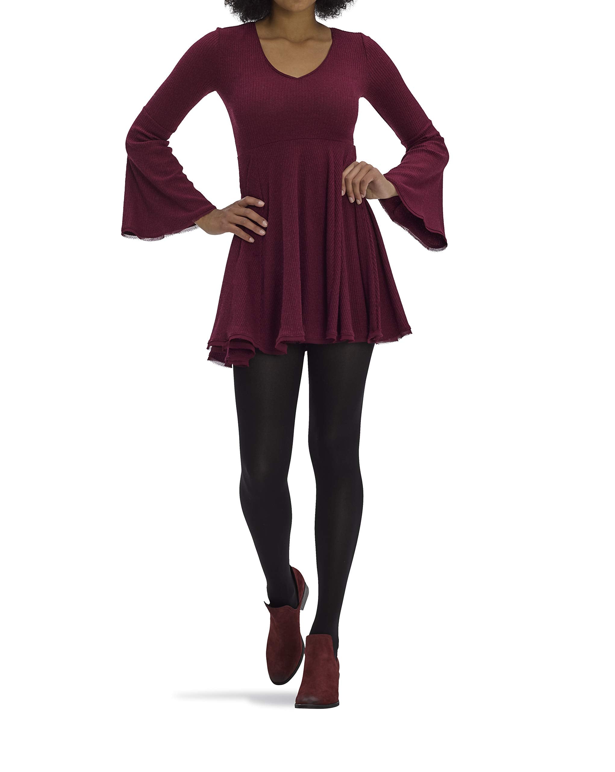 No nonsense Women's Super Opaque Control-Top Tights, Black/Black, XX-Large
