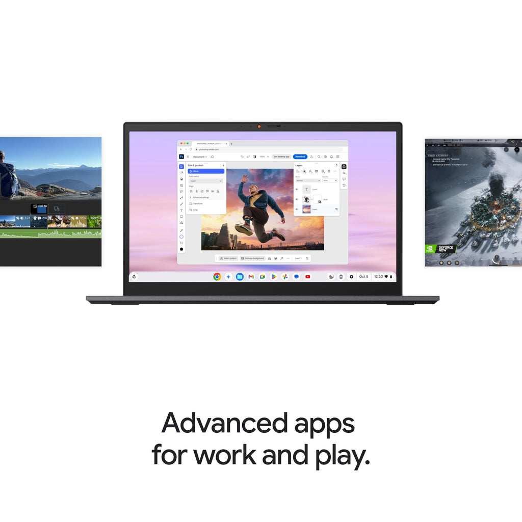 acer Chromebook Plus 515 Laptop with Google AI – 15.6" Full HD 1920 x 1080 IPS Touch Display | Intel Core i3-1305U | 8GB LPDDR5X | 256GB SSD | Wi-Fi 6E | FHD Camera | Chrome OS | CB515-2HT-33M4