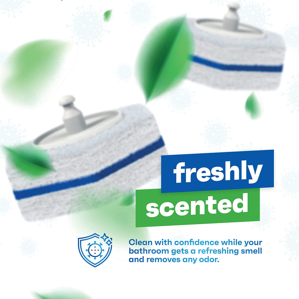 CleanGenius Disposable Prefilled Toilet Cleaning Scrubbers, 60 Count