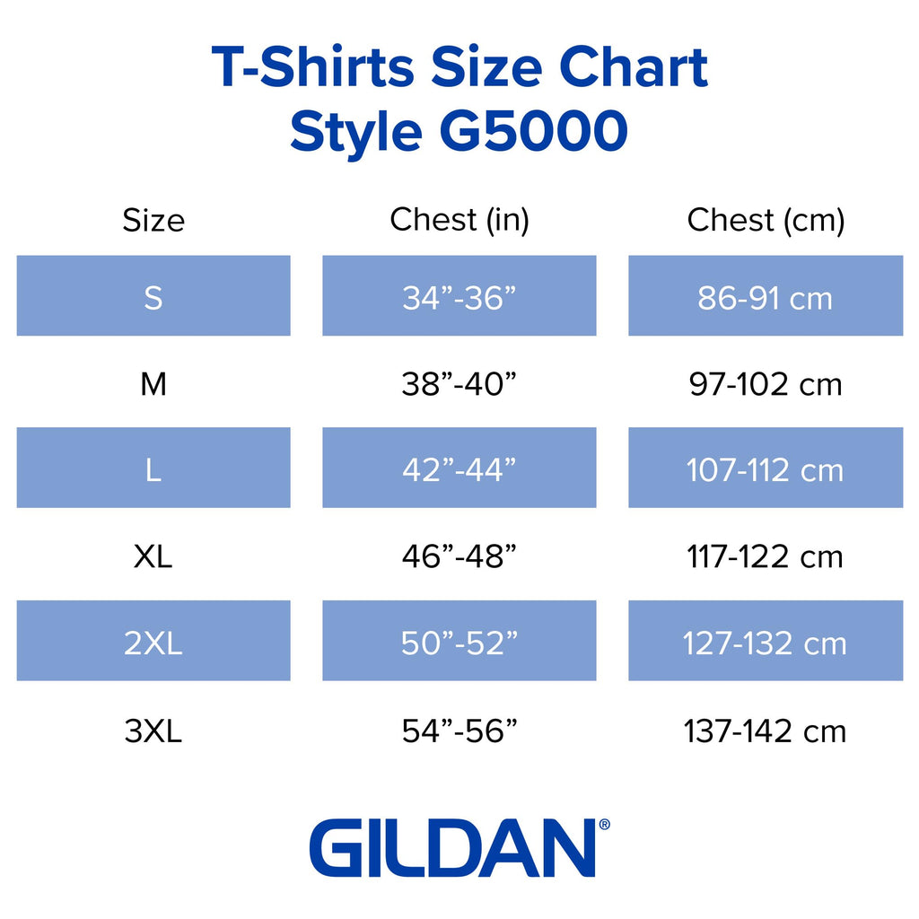 Gildan mens Heavy Cotton T-shirt, Style G5000, Multipack T Shirt, Carolina Blue (3-pack), Large US