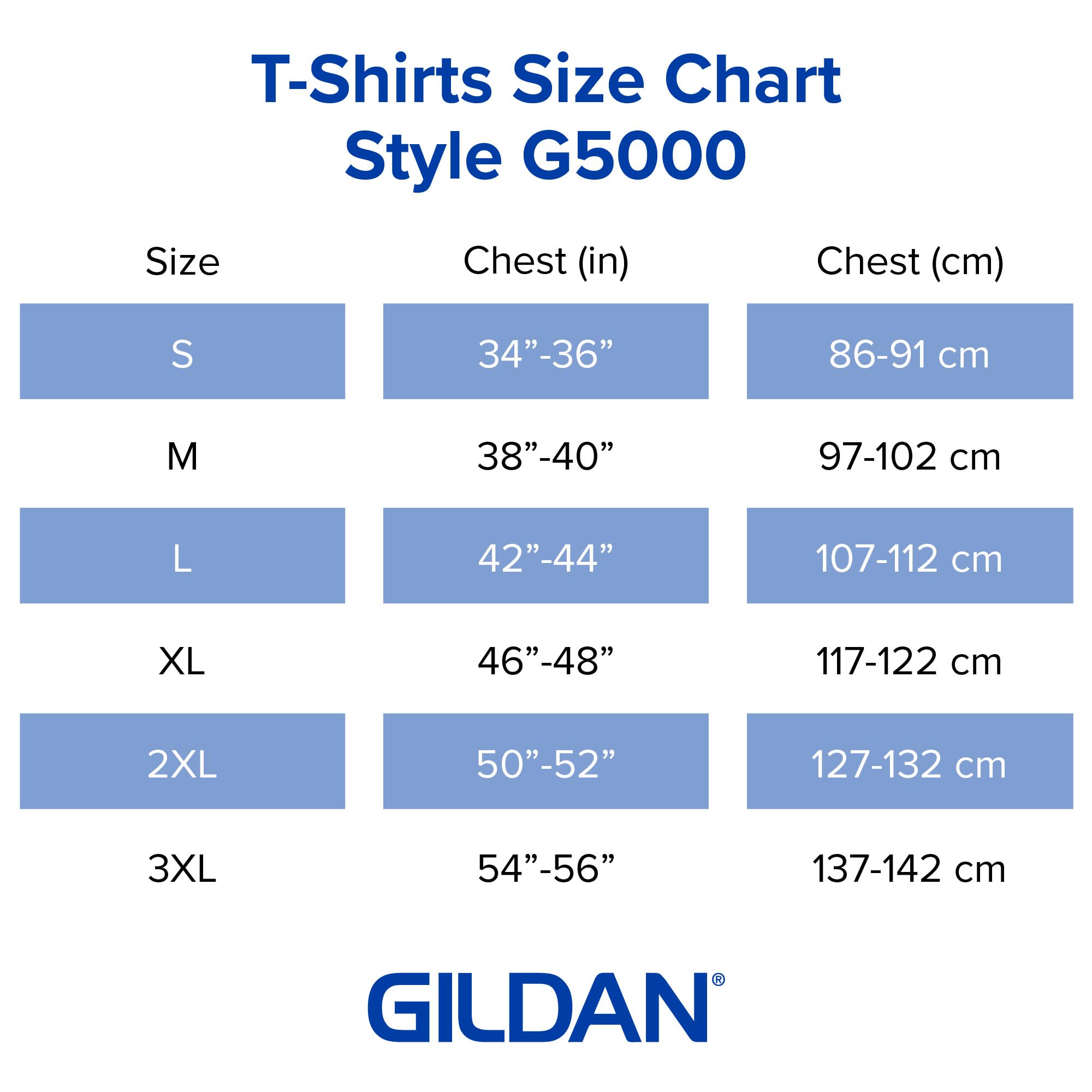 Gildan mens Heavy Cotton T-shirt, Style G5000, Multipack T Shirt, Black (3-pack), 3X-Large US
