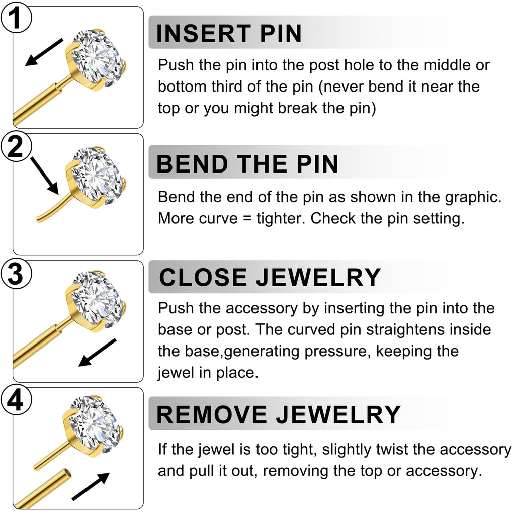 Gotumo 20G Flat Back Earrings Stud G23 Titanium Threadless Tragus Labret Cartilage Lip Medusa Conch Body Piercing Jewelry for Women Men Silver