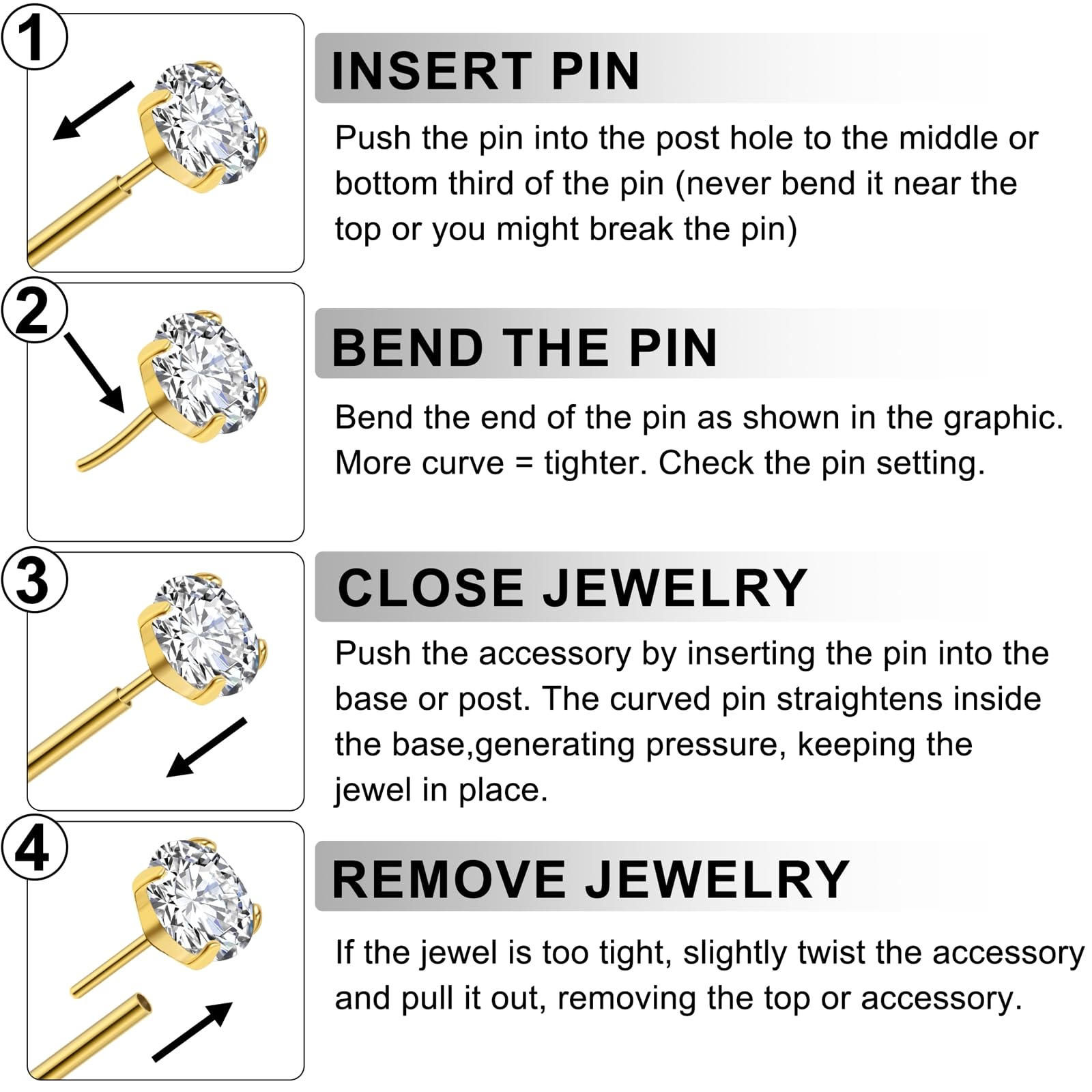Gotumo 20G Flat Back Earrings Stud G23 Titanium Threadless Tragus Labret Cartilage Lip Medusa Conch Body Piercing Jewelry for Women Men Silver