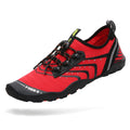 Mishansha Water Shoes for Women Men, Quick-Dry Barefoot Swim Shoes with Drainage Holes, Lightweight Aqua Shoe for Beach Pool River Boating Yoga Walking 12.5 Women/11 Men Red