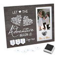Inovayer Engagement Gifts for Couple, Wedding Countdown Heart Thumbprint Picture Frame and Ink Kit, Bride to be Gift, Cool Engagement Present for Her Women, Fiance Gifts