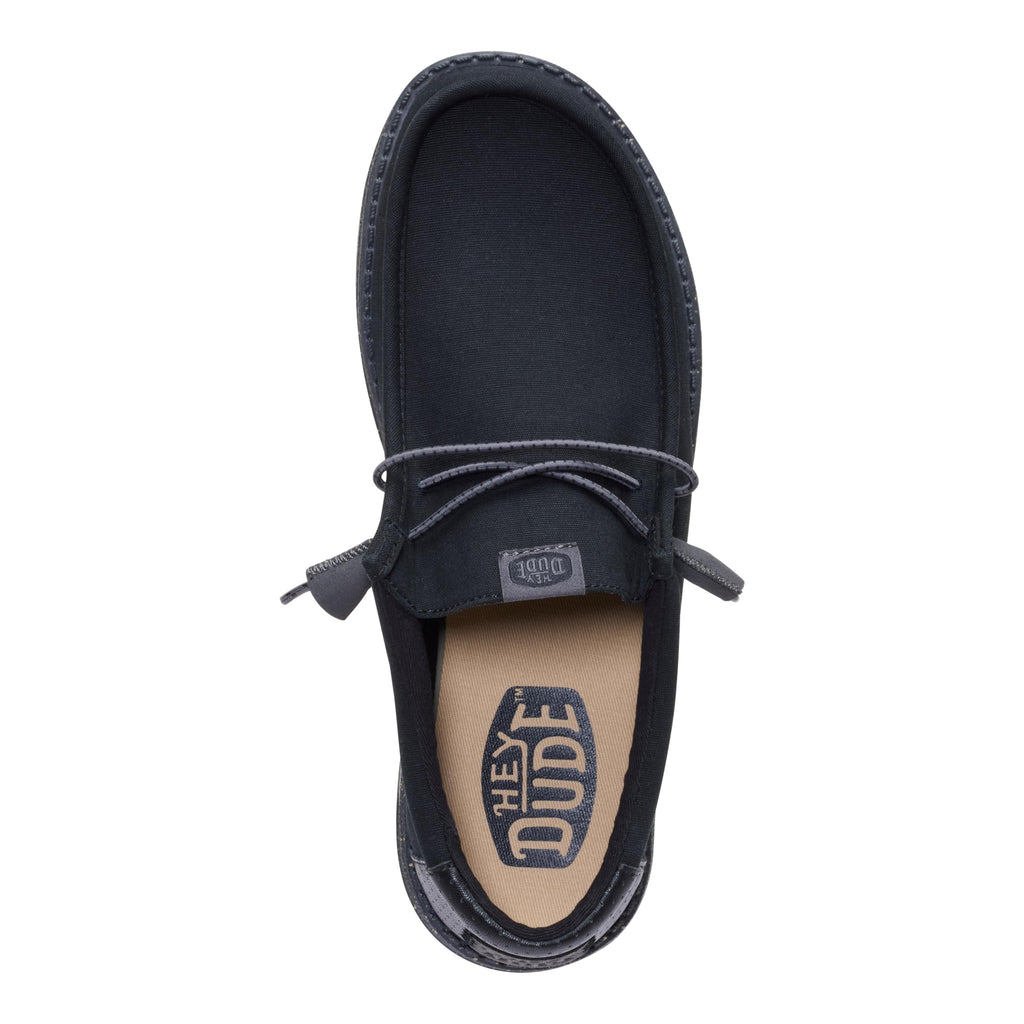 HEYDUDE Wally Hex Black/Black Size 12, Men’s Shoes, Slip-on Loafers, Comfortable & Light-Weight