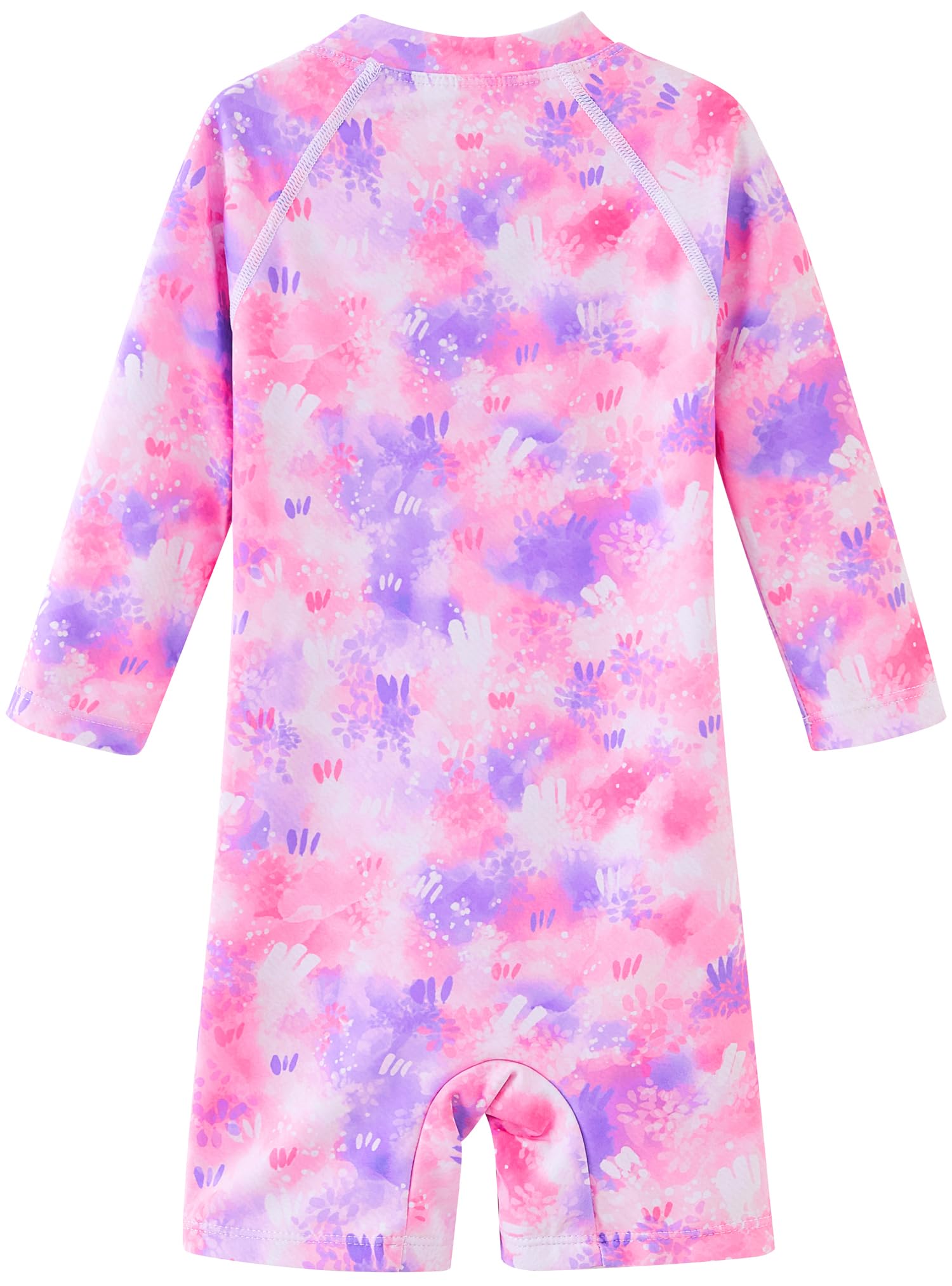 UMELOK Baby Girl Swimwear Infant Bathing Suit Rash Guard Swimwear UPF 50+ Sun Protection Swimsuit Rashguard Sunsuit Pink, Tie Dye-12-18M