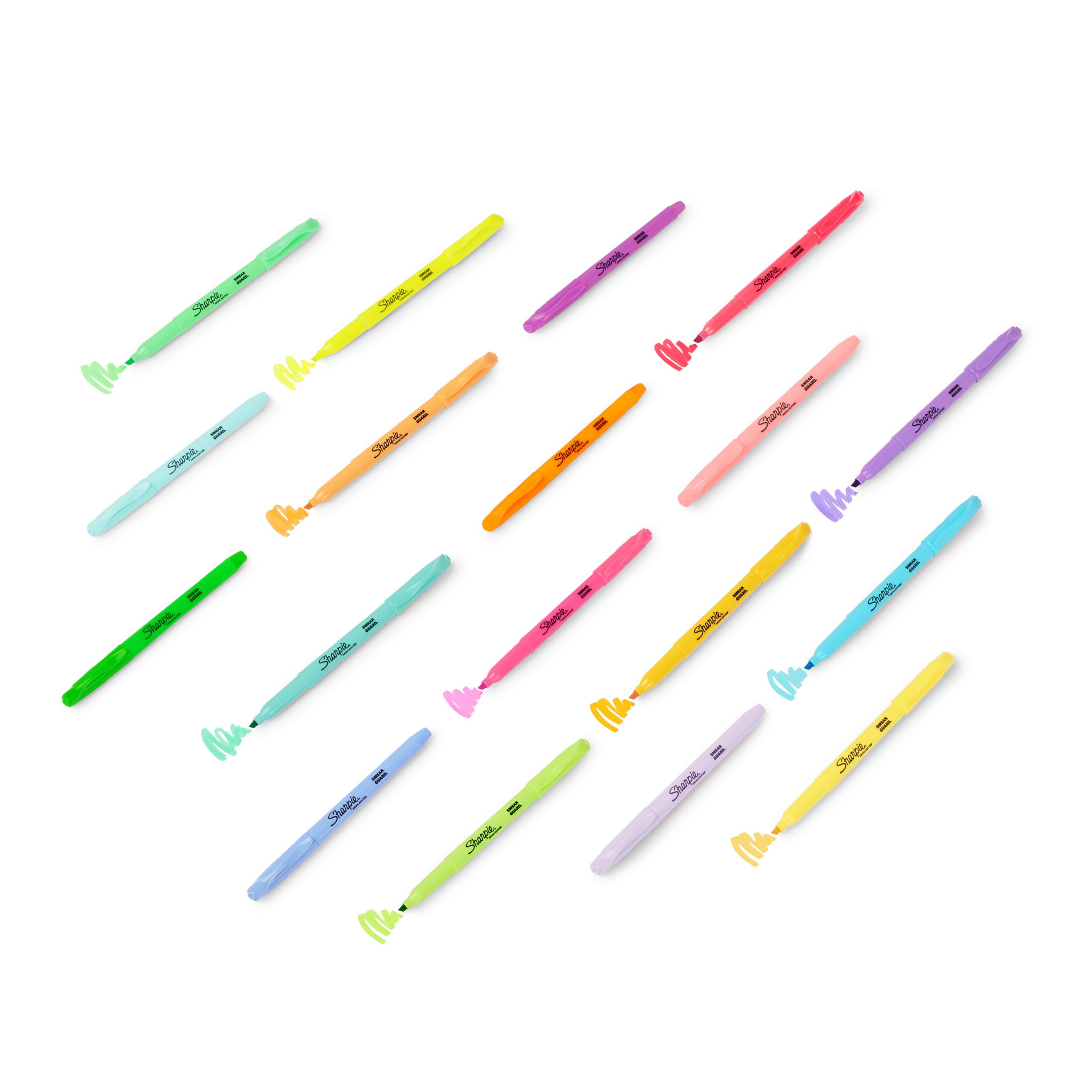 Sharpie Pocket Highlighters, Mild Pastel Colors, Assorted, Chisel Tip, 12 Count - School, Home, and Office Use, Teacher Supplies