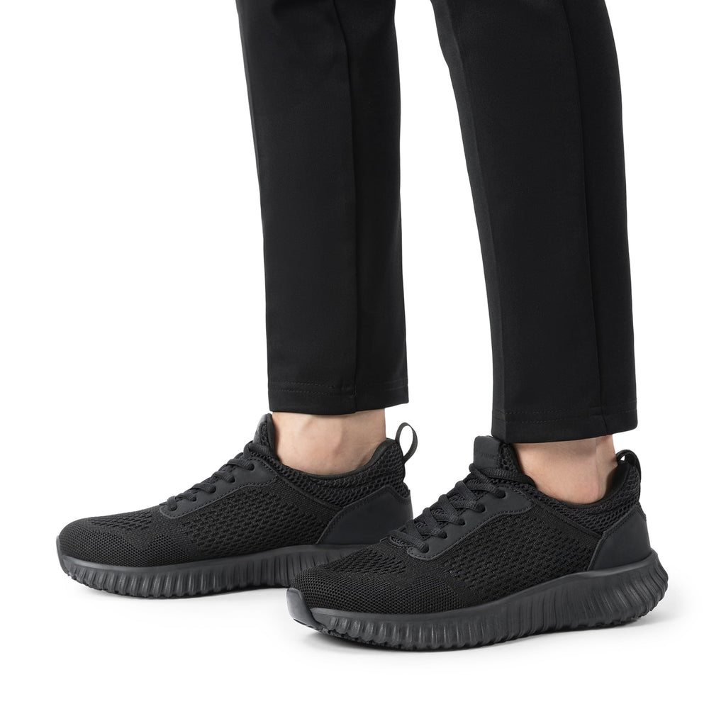 Bruno Marc Women's Non Slip Work Shoes Walking Black & Lightweight Food Service Chef Kitchen Restaurant Resistant Sneakers,Size 8,All Black,BWUMFO2501