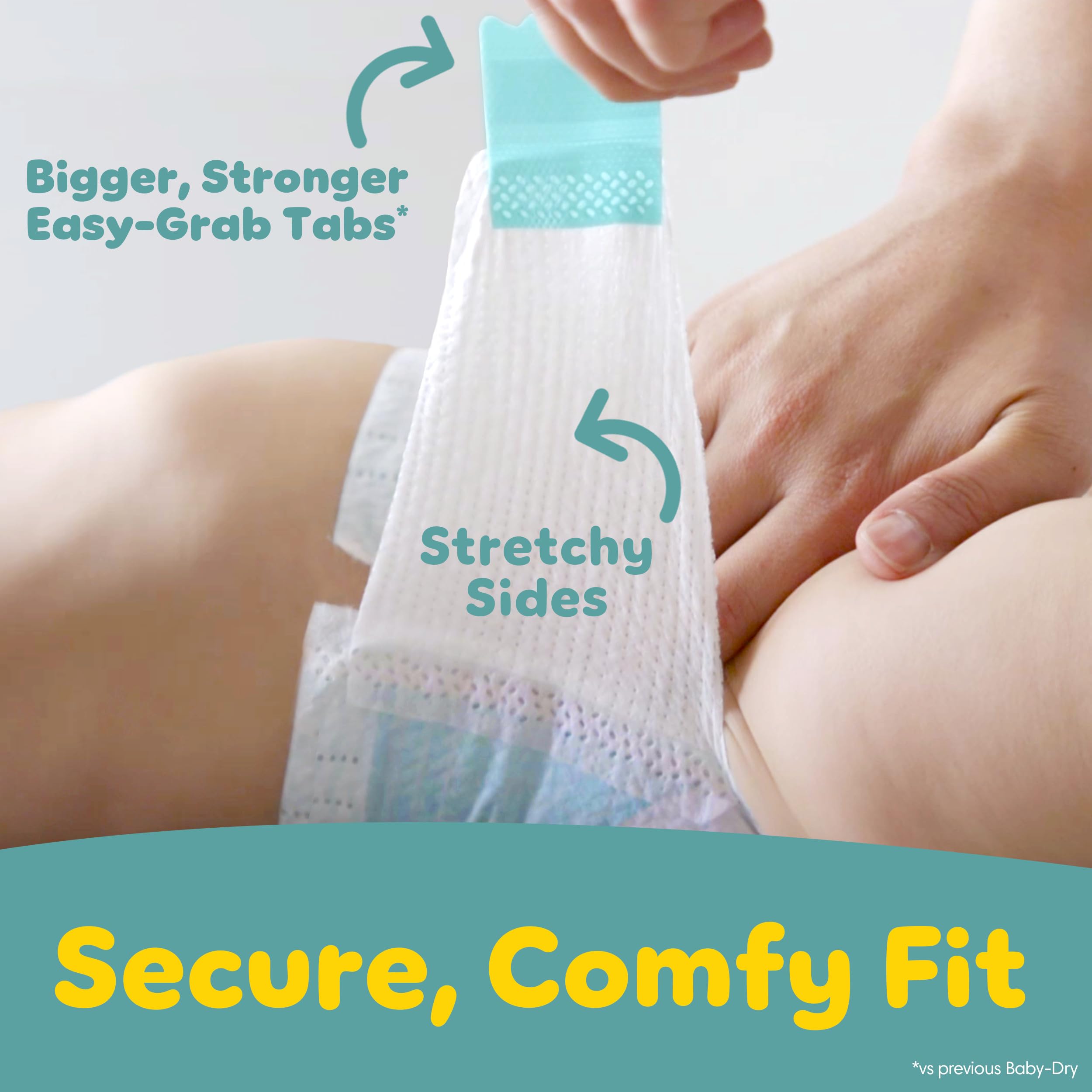 Pampers Diapers - Baby Dry - Size 3, 104 Count, Absorbent Disposable Infant Diaper (Packaging May Vary)