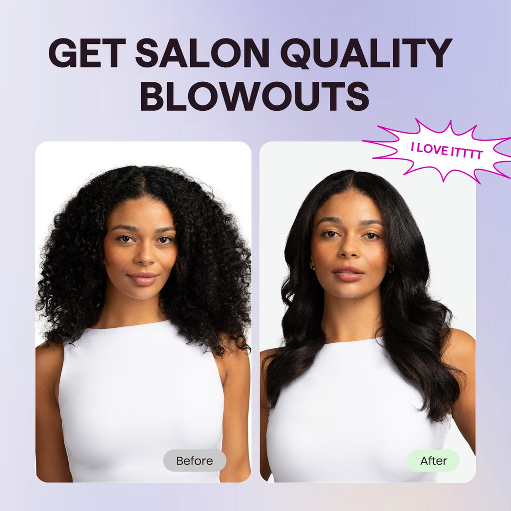 Wavytalk Updated Version Thermal Brush for Blowout Look, Blowout Express 1.5 Inch Ionic Thermal Round Brush Makes Hair Smoother Get Natural Curls, Dual Voltage, Easy to Use