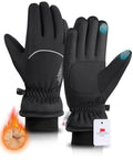 rivmount Waterproof Winter Gloves Women Men, Thermal Ski Gloves for Cold Weather with Warm, Touchscreen, 3M Thinsulate, Windproof for Outdoor, Running, Skiing, Cycling, Working, Snow Size Black S