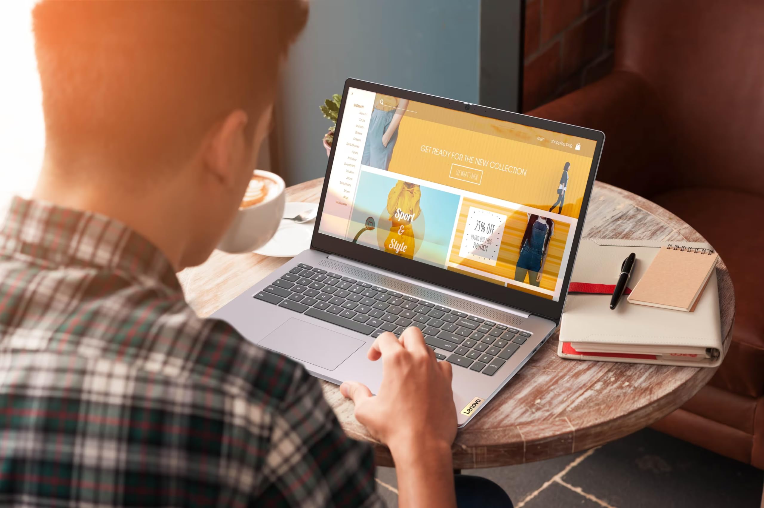 Lenovo Chromebook Premium 15.6" FHD Slim Light Laptop Computer Business & Student, Intel Celeron N4500, 4GB RAM, 192GB Storage (64GB eMMC+ 128GB Card), WiFi 6, Long Battery, Chrome OS HubxcelAccessory