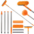 Lemosyu 3-in-1 Window Cleaner Tool with Rotating Head,67" Window Squeegee with Extension Pole, Window Cleaning Squeegee Kit for Indoor & Outdoor High Windows and Car Glass