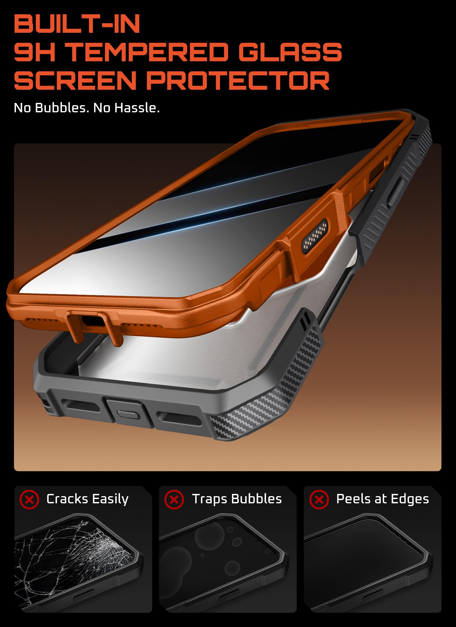 SUPCASE for iPhone 17 Pro Case with Tempered Glass Screen Protector (UBGrip Pro), [Camera Control Cover] [Compatible with MagSafe] [Built-in Kickstand] Full-Body Heavy Duty Magnetic Phone Case, Coral