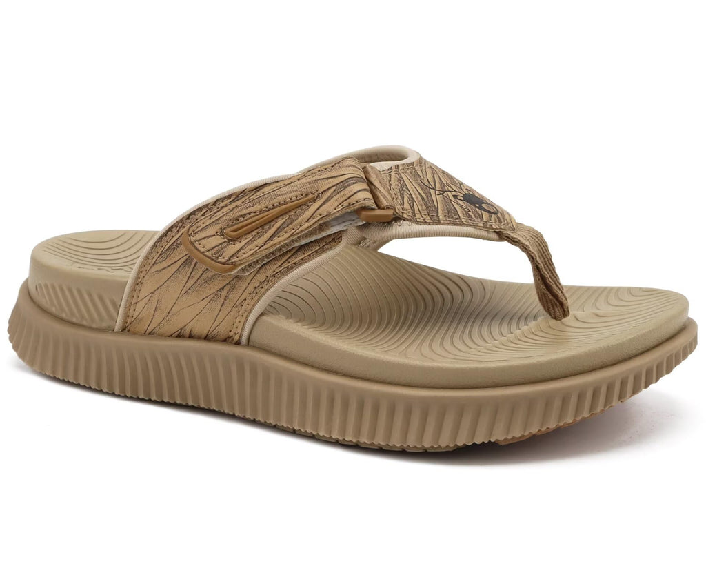 KuaiLu Men's Orthotic Cushion Flip Flops 2026 Mens Leather Athletic Recovery Foam Walking Sandals Plantar Fasciitis Arch Support Beach Flip-Flop Slides Shoes Summer Essentials For Man, Khaki Size 10